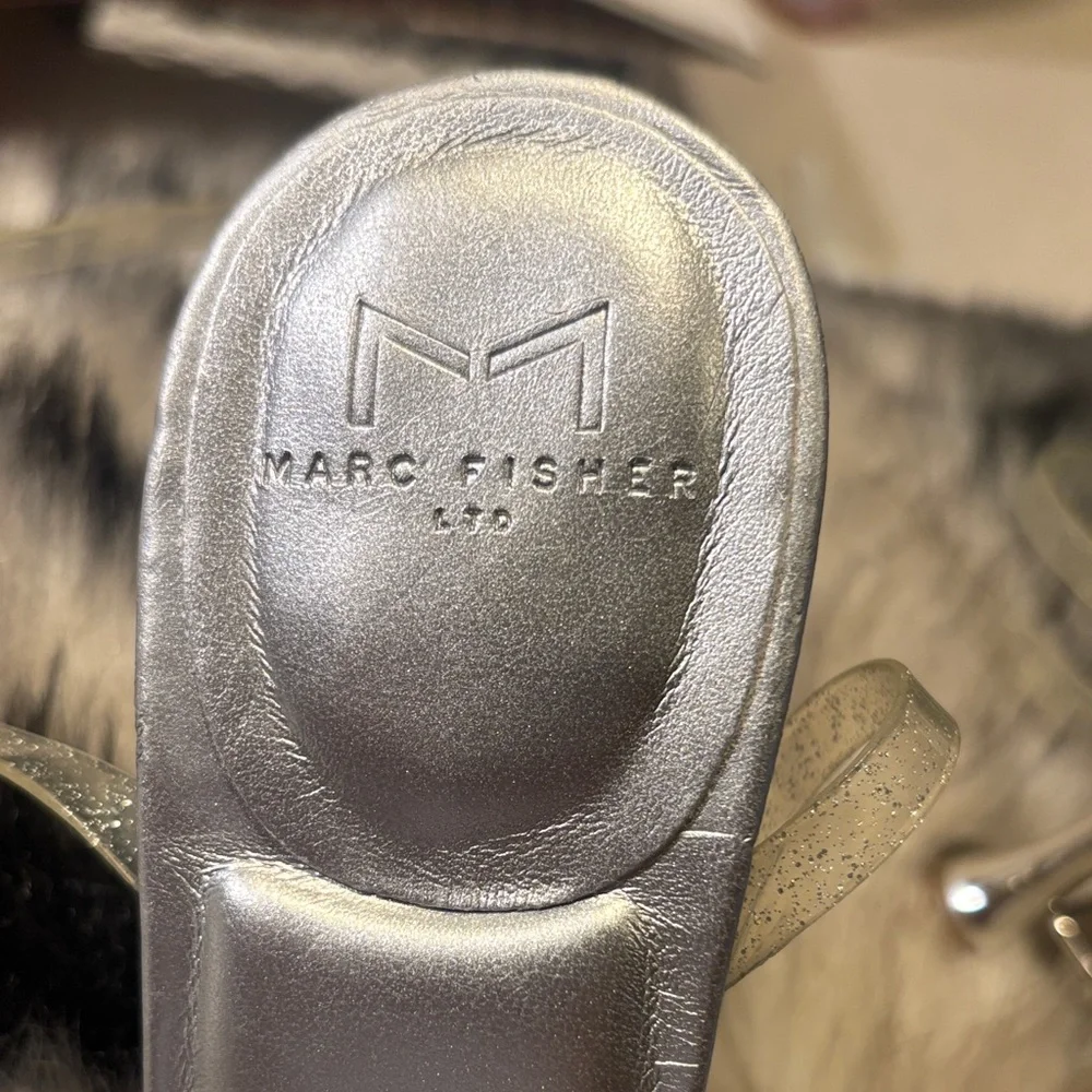 Marc Fisher Metallic Silver Sandals
